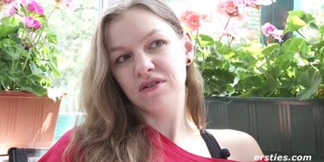 Sexy Matilda Rubbing Shaved Pussy on Kitchen Table