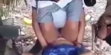 Student Fucks his Classmate Outdoor