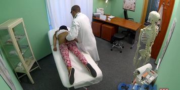 Czech Patients bad back doesn't stop doctor bending her over