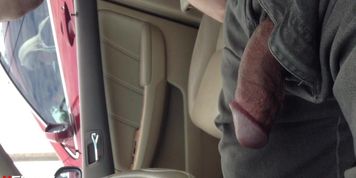 car flashing a few women in a parking lot