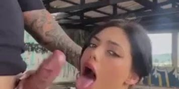 Brenda Trindadee public blowjob