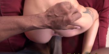 Interracial teen spunked