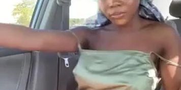 kaitlinnmarieee - naked in her car in a public parking lot