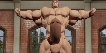 Gregori grows huge_male muscle morph animation