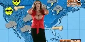 Big-boobed weather girl Eva Notty fucks her news producer