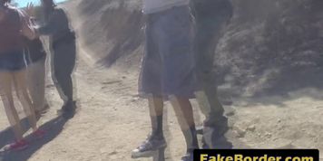 Border patrol agent buries dick into latina tight cunt