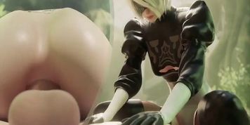 NieR Automata 2B is Used as a Sex Slave
