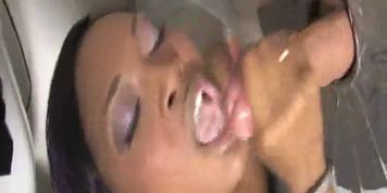Gloryhole Cumshot for Black Girl