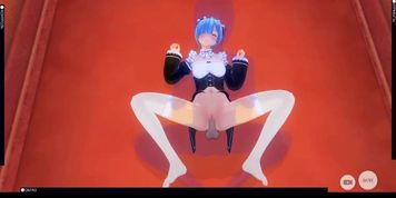 [3d]Rem fucks rough in anal with her master [CM3D2] (Rogue DeGrange)