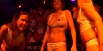 Wet t-shirt contest by Freeones with hot springbreak girls (Sky Lopez)
