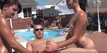 3wayporn - Huge PARTY Outside Group Sex