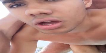 A hot muscle cop fucks me in the pool
