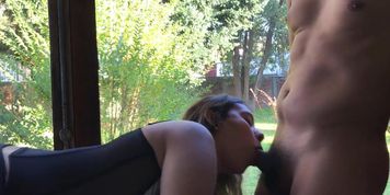 My gf takes me the stress out of quarantine with a rich blowjob
