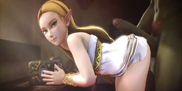 The Legend of Zelda Breath of Wild princess zelda being fucked rich by ganondorf (Botw) SFM part 2