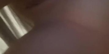 Naughty girl shows her big butt without panties in small dress