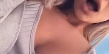 Sexy girl masturbating her pussy outside