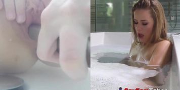 Horny Sister Lilly Ford Masturbating In Bath Caught &Amp; Fucked By Stepbro