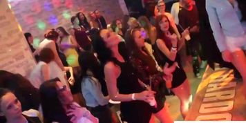 Amateur girl doggystyled at crazy party