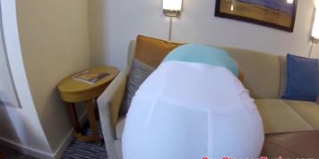 Gorgeous teen amateur sprayed with cum pov