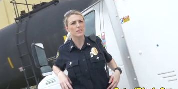 Uniform femdoms doggystyling thug in trio