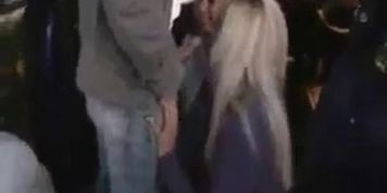2 german girls fuck a stranger public