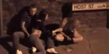 Girl Fingered on Street secretly