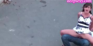 I filmed dog and bitch having wild sex in middle street