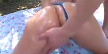 Nautica Thorn oiled up and fucked rough (Baby oil)