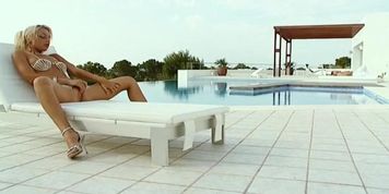 Hot  blonde slut  sucks and fucks two cocks