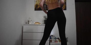 Strip Tease in Leggins Because I Want to Show You My Pussy ? | Miley Grey (Blue Eyes, DirtyTina)