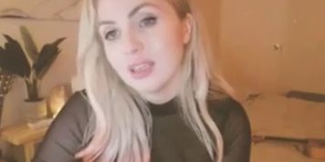 Hot blondie teases cocks in private show