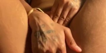 Hot Light Skin Playing With Her Creamy Wet Pussy