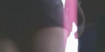 Perfect teen ass with skirt above the butt cheeks