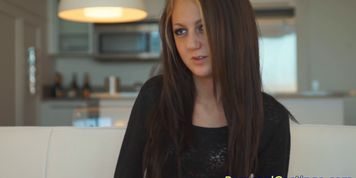 PRIVATE CASTING X - Real amateur facialized for casting after bj