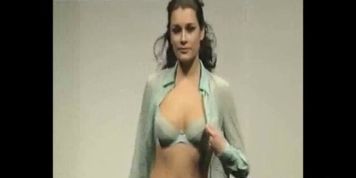 Celeb Alena Seredova in seethrough lingerie to her big breasts