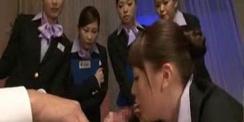 Japanese flight attendant's Physical strength service  1