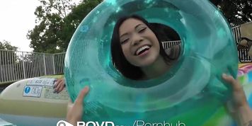 Soaked Slanted Pussy Drilled Poolside (Vina Sky)