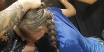 blowjob in the locker room