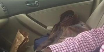 Blonde Shocked by BBC Car Flash