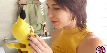 Picachu gets to fuck a very nice pussy and boobs in a room