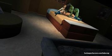 Powergirl and she-hulk