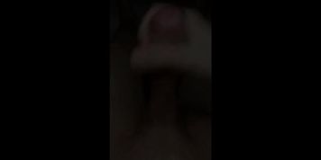 jerking_off_my_uncut_cock_cumshot_foreskin