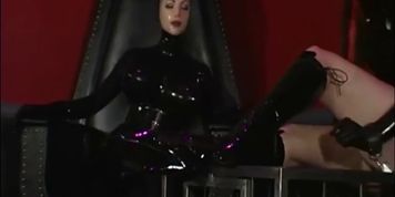RubberDoll & Rubberella Spank Latex Slut Plus Sybian Orgasm!