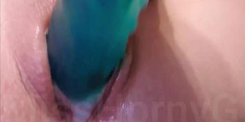 Wet Pussy Close Up With Dildo Masturbation. ( MissHornyG )