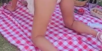 Emilie Bellule Outside Picnic Sextape Video Leaked