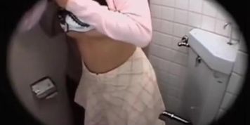 Japanese hottie got fucked from behind in a toilet