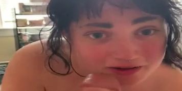 Watch me suck hubby's thick dick 