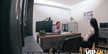 Hot brunette teen alexis crystal gets seduced in office - hard footjob hardcore fuck in hd