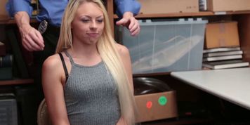 Teen taken to the office to get sucked then fucked