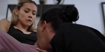 Veronica Leal and Sofi Vega - lesbian - redhead - close ups - lingerie - masturbation - reverse cowgirl - Funtanar* - The Futa D